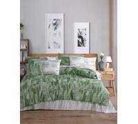 Nuit Des Rêves Ranforce Parure de lit Simple XL, 100% Coton, Vert et Blanc, Housse de Couette 155 x 200 cm et taie d'oreiller 80 x 80 cm | Literie Douce, Durable et élégante