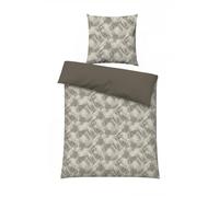 Nuit Des Rêves Ranforce Parure de lit Simple XXL - Kaki - 155 x 220 cm - 100% Coton - Imprimé Pigment - Lavable en Machine - Enveloppe et Fermeture à Bouton - Doux et Durable