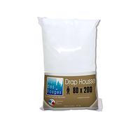 Nuit des vosges 2094497 cotoval drap housse uni coton blanc 80 x 200 cm Blanc