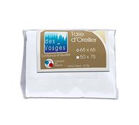 Nuit des Vosges 2094626 Cotoval Taie d'Oreiller Uni Coton Blanc 65 x 65 cm