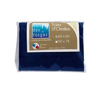 Nuit des Vosges 2100020 Cotoval Taie d'Oreiller Uni Coton Marine 65 x 65 cm