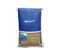 Nuit des Vosges 2101010 Cotoval Drap Housse Uni Coton Bleu Nattier 90 x 190 cm