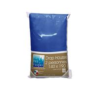 Nuit des Vosges 2101027 Cotoval Drap Housse Uni Coton Bleu Nattier 140 x 190 cm