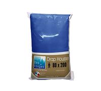 Nuit des Vosges 2101096 Cotoval Drap Housse Uni Coton Bleu Nattier 80 x 200 cm