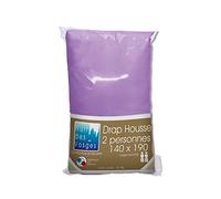 Nuit des Vosges 2105728 Cotoval Drap Housse Uni Coton Parme 140 x 190 cm