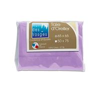 Nuit des Vosges 2105926 Cotoval Taie d'Oreiller Uni Coton Parme 65 x 65 cm