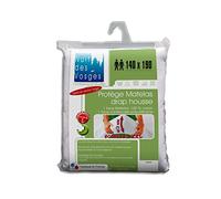 Nuit des Vosges Arnaud Protège Matelas Drap Housse Imperméable avec Bonnets Extra-Larges 40 cm Coton Blanc 190 x 140 cm