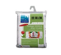 Nuit des Vosges Arnaud Protège Matelas Drap Housse Imperméable avec Bonnets Extra-Larges 40 cm Coton Blanc 200 x 180 cm