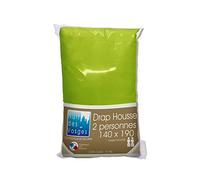 Nuit des Vosges Cotoval Drap Housse Coton Anis 140 x 190 cm