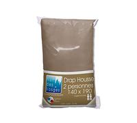 Nuit des Vosges Cotoval Drap Housse Coton Cannelle 140 x 190 cm, Canelle