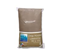 Nuit des Vosges Cotoval Drap Housse Coton Cannelle 90 x 190 cm, Canelle