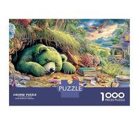 Nuit d'ours en Peluche Puzzle en Carton Extra-Épais 1000 Pièces, Jungle luxuriante, Cadeau Amusant, Activité, Décoration Maison, Grande Idée De Cadeau 70x50cm/1000pcs