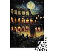 Nuit du Colisée Romain Puzzle 1000 Pièces Adulte Classique Qualité Supérieure Jeu Éducatif -Défi Cadeau Original Papier Jeu De Famille Intéressant 52x38cm/1000pcs