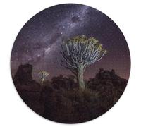 Nuit du désert Circulaire Puzzles Convient pour Adultes Et Enfants 1000 Pièces, Fun Défiant Jeu Éduchatif Décoration Maison Unique (67.5x67.5cm)