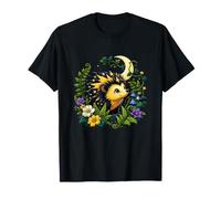 Nuit enchantée, hérisson, Lune, Fleurs des Bois T-Shirt