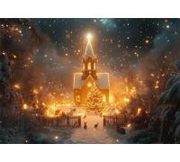 Nuit enneigée Puzzle 5000 Pieces Adultes Paysage Puzzles Classiques Panorama Bois Difficile Impossible Geant Jigsaw Jeu éducatif Défi Jouet pour Enfants et Adulte dès 14 Ans Cadeau Homme Femme P-873