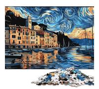 Nuit étoilée de Van Gogh Puzzles en Bois pour Adultes 1000 Pièces DécoRation Intérieure Jeux Éducatifs Cadeaux d'anniversaire pour Family Games Stress Relief Toy 1000pcs (75x50cm)