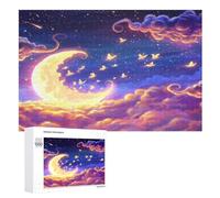 Nuit étoilée esthétique Puzzles 1000 Pièces Adultes, Puzzle en Bois Jeux D'adresse pour Toute La Famille,Jeu De Team Building （75×50cm）