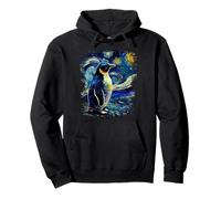 Nuit étoilée et Pingouin Van Gogh Art Animal Mignon esthétique Sweat à Capuche