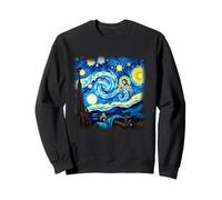 Nuit étoilée Jésus Art Van Gogh Style Art Foi Bible Sweatshirt