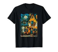 Nuit étoilée Van Gogh Artistic Café Terrasse la Nuit T-Shirt Graphique avec Valeur