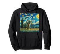 Nuit étoilée Van Gogh Style Big Elephant African Cute Artist Sweat à Capuche