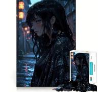 Nuit pluvieuse︰ Puzzle de 1000 pièces Beauté mélancolique pour Adultes, idéal pour développer Son Esprit, Collection Joy Quality Edge Art (50x75cm)