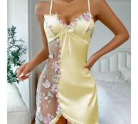 Nuit Polyester Élastique Nuit Polyester Élastique Nuit Polyester(yellow M) | en dentelle, design transparent, coupe régulière, idéal pour dormir séduire