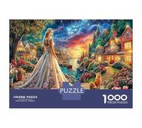 Nuit Romantique 1000 Pcs Carton Haute Qualité Princesse Fée Coffret Puzzle Adultes/Enfants Ultra-Difficile Cadeau Pâques Cadeau Fête 70x50cm/1000pcs