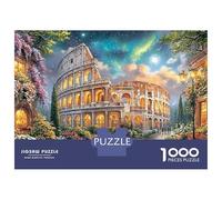 Nuit Romantique au Colisée Puzzle Colisée Romain 1000 Éléments Papier Épais pour Adolescents Impression HD Cadeau D’Anniversaire Challenge/Difficile Emballage Élégant 70x50cm/1000pcs