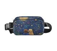 Nuit sous les étoiles bleues lune élégant rein rein pour femmes hommes imperméable avec sangle réglable pour entraînement course à pied bolsas de cintura para mujer, nuit sous bleu, Nuit sous les
