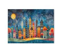 Nuits dans Le Labyrinthe des pensées，Puzzle 1000 Pièces Puzzle en Papier d'impression Haute Définition Défiez Le Problème Stimuler La Créativité Jeu Interactif（50x70cm）-AE34