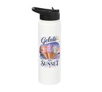 Nuits d'été italiennes à Gelato Sunset Stainless Steel Insulated Water Bottle