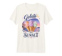 Nuits d'été Italiennes à Gelato Sunset T-Shirt Haut de Gamme