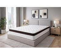 Nuits D'or Matelas 140x190 - Hauteur 25 cm Mémoire de Forme Soutien Ferme et Confort Enveloppant - 2 Faces Hiver/Été - Certifié CertiPUR & Oeko-TEx - Âme 20 cm Haute Résilience Modèle King Memory