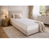 Nuits D'or Matelas 90x200 - Hauteur 20 cm Soutien Ferme Haute Densité 35 kg/m³ - 2 Faces de Couchage (Face Grise Design) Certifié CertiPUR & Oeko-TEx - Modèle Good Night Gris