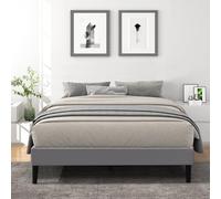 Nuits D'or Sommier 160x200 cm Tapissier déhoussable Housse Lavable Gris + Pieds en 20 cm 2 x 13 Lattes - Opale- Tissu : 100% Polyester 220 GR/m2 Rembourrage : Mousse 100% polyuréthane