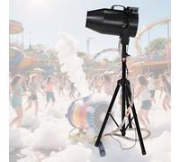 Nuits Horreur 2025,Machine À Bulles Jet,Canon À Mousse,Angle Ajustable/Oscillation,Crée Effet Brouillard Cimetière Effrayant Pour Décorations Halloween et Fêtes Intérieur/Extérieur,80m²(Black)