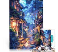 Nuits japonaises Anime Lofi Puzzle 1000 pièces pour Adolescents Loisirs en Famille Convient pour la décoration de Bureau 38x26cm