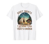 Nuits tranquilles Feu Chaud Camping Extérieur Nature Design T-Shirt