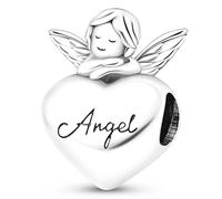 NUJIFFY Breloque en argent 925 - Motif animaux roses - Avion - Cœur - Musique - Café - Livre - Bijoux pour bracelet - Mignon - Pour femme et homme - Amis - Sœur - Anniversaire, Argent Cuivre, Pierre