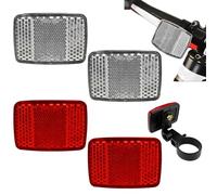 Nujvnuj Lot de 2 réflecteurs de vélo pour VTT, vélo de route et vélo électrique, durable pour une visibilité maximale dans l'obscurité, montage facile, résistant aux intempéries (2 paires blanches