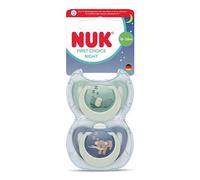 Nuk 2 Sucettes First Choice Nuit 18-36m Hippo/Koala