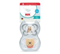 NUK Perfect Match Air Sucettes pour bébé | 0-6 mois | Sucettes orthodontiques favorisant l’aération et prévenant l’irritation | 95% d’acceptation par les bébés** | Disney Winnie l’Ourson | 2 unités
