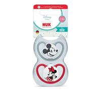 NUK Perfect Match Air Sucettes pour bébé | 6-18 mois | Sucettes orthodontiques favorisant l’aération et prévenant l’irritation | 95% d’acceptation par les bébés** | Disney Minnie Mouse | 2 unités