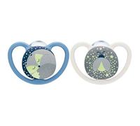 Nuk 2 Sucettes Space 6-18m Nuit Bleu