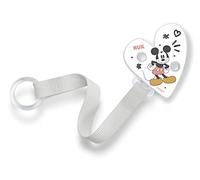 NUK attache-tétine et clip | Pour les anneaux des sucettes | Robuste et incassable | Disney Mickey Mouse
