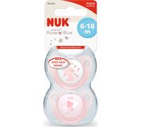 Nuk™ Baby Rose Sucette Tétine Silicone Sans anneau 2 u.