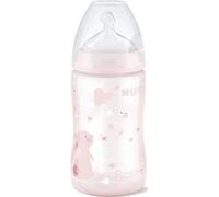 Nuk bouteille en polypropylène rose silicone silicone silicone tétine large bouche taille 2 trou m 300ml 300ml