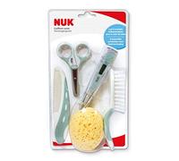 NUK Coffret Soin pour Bébé | Brosse, Pair de Ciseaux, Thermomètre Électronique, Éponge, Peigne | 5 Pièces